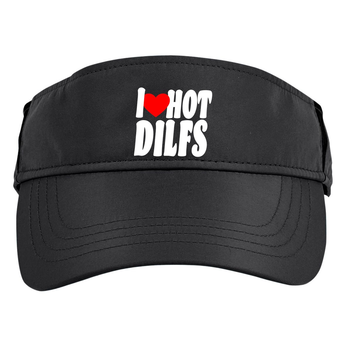 I Heart Hot Dilfs Adult Drive Performance Visor