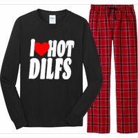 I Heart Hot Dilfs Long Sleeve Pajama Set