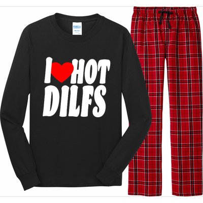 I Heart Hot Dilfs Long Sleeve Pajama Set