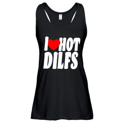 I Heart Hot Dilfs Ladies Essential Flowy Tank