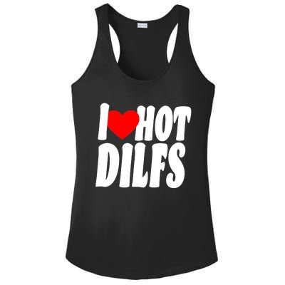 I Heart Hot Dilfs Ladies PosiCharge Competitor Racerback Tank