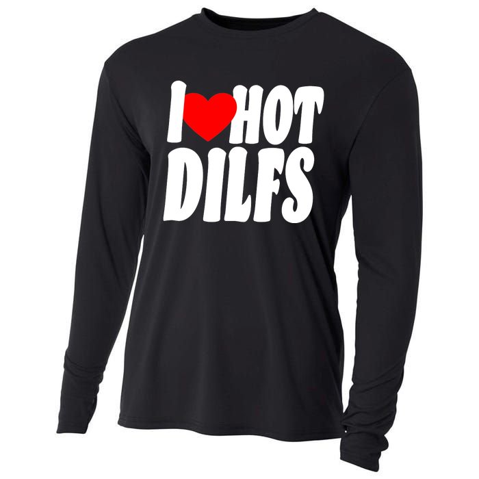 I Heart Hot Dilfs Cooling Performance Long Sleeve Crew