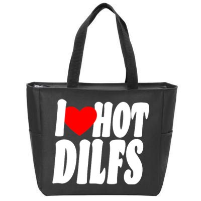 I Heart Hot Dilfs Zip Tote Bag