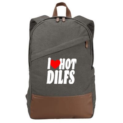 I Heart Hot Dilfs Cotton Canvas Backpack