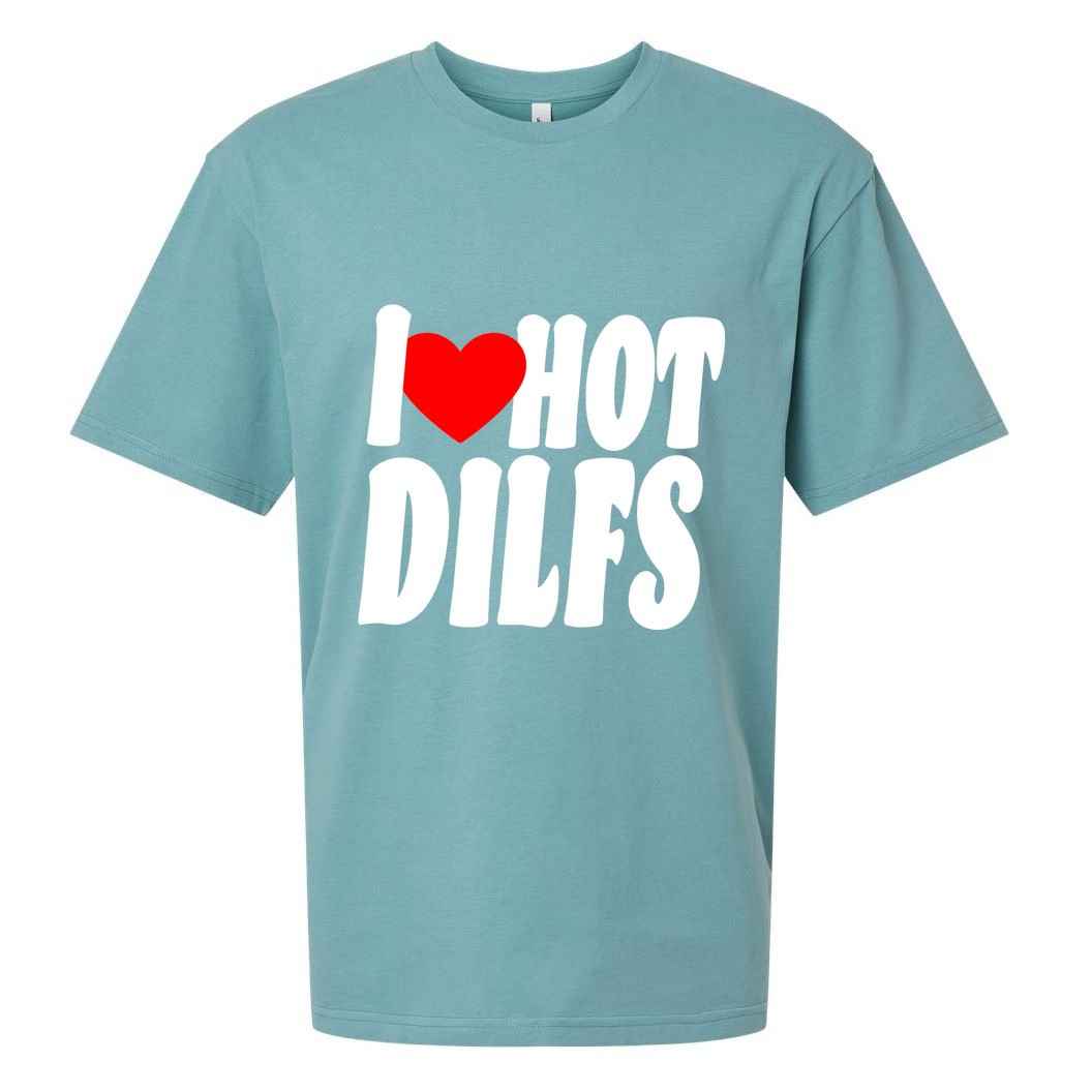 I Heart Hot Dilfs Sueded Cloud Jersey T-Shirt