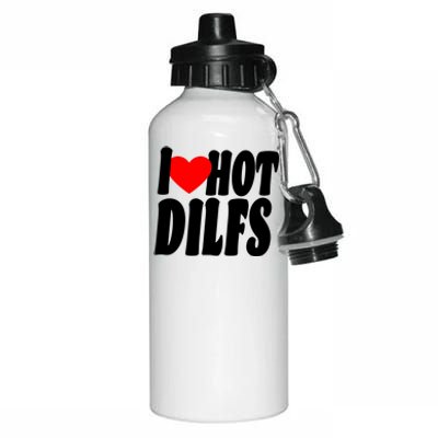 I Heart Hot Dilfs Aluminum Water Bottle