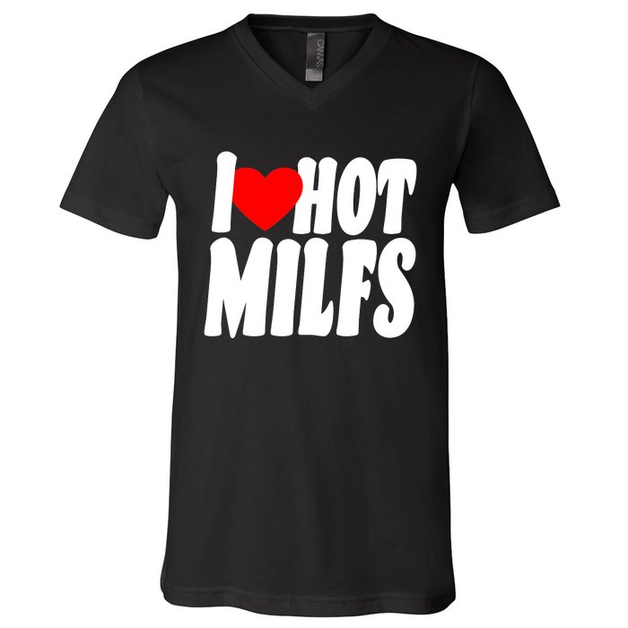 I Heart Hot Miffs V-Neck T-Shirt