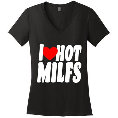 I Heart Hot Miffs Women's V-Neck T-Shirt