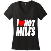 I Heart Hot Miffs Women's V-Neck T-Shirt