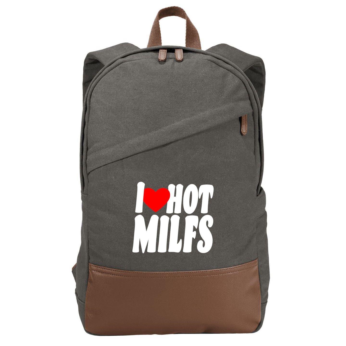 I Heart Hot Miffs Cotton Canvas Backpack