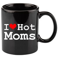 I Heart Hot Moms 11oz C Handle Ceramic Mug