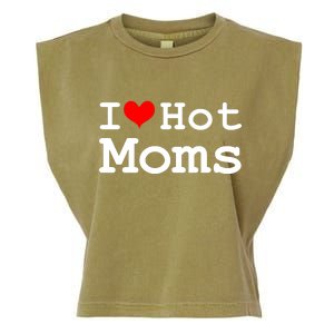 I Heart Hot Moms Garment-Dyed Women's Muscle Tee