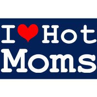 I Heart Hot Moms Bumper Sticker