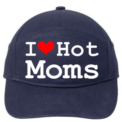 I Heart Hot Moms 7-Panel Snapback Hat