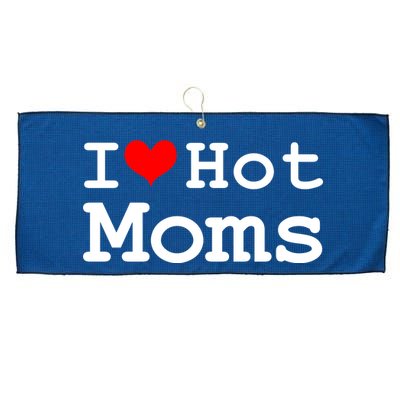 I Heart Hot Moms Large Microfiber Waffle Golf Towel