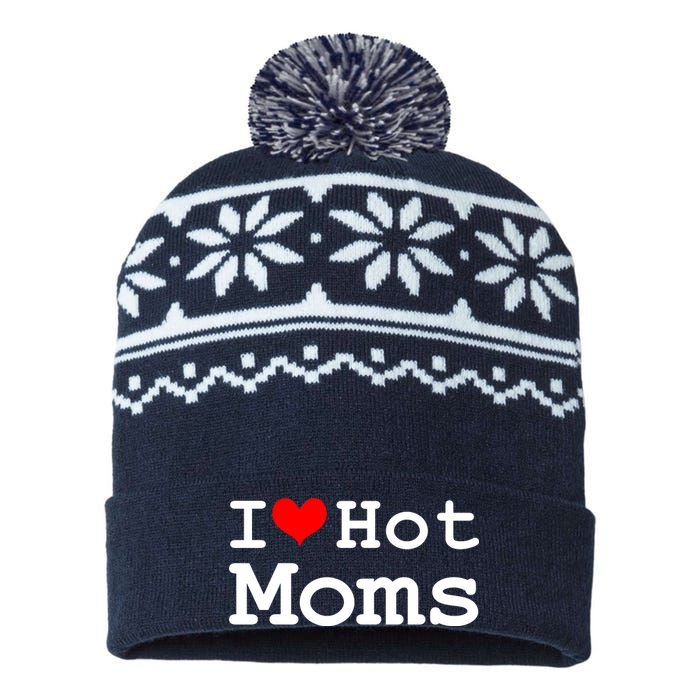 I Heart Hot Moms USA-Made Snowflake Beanie