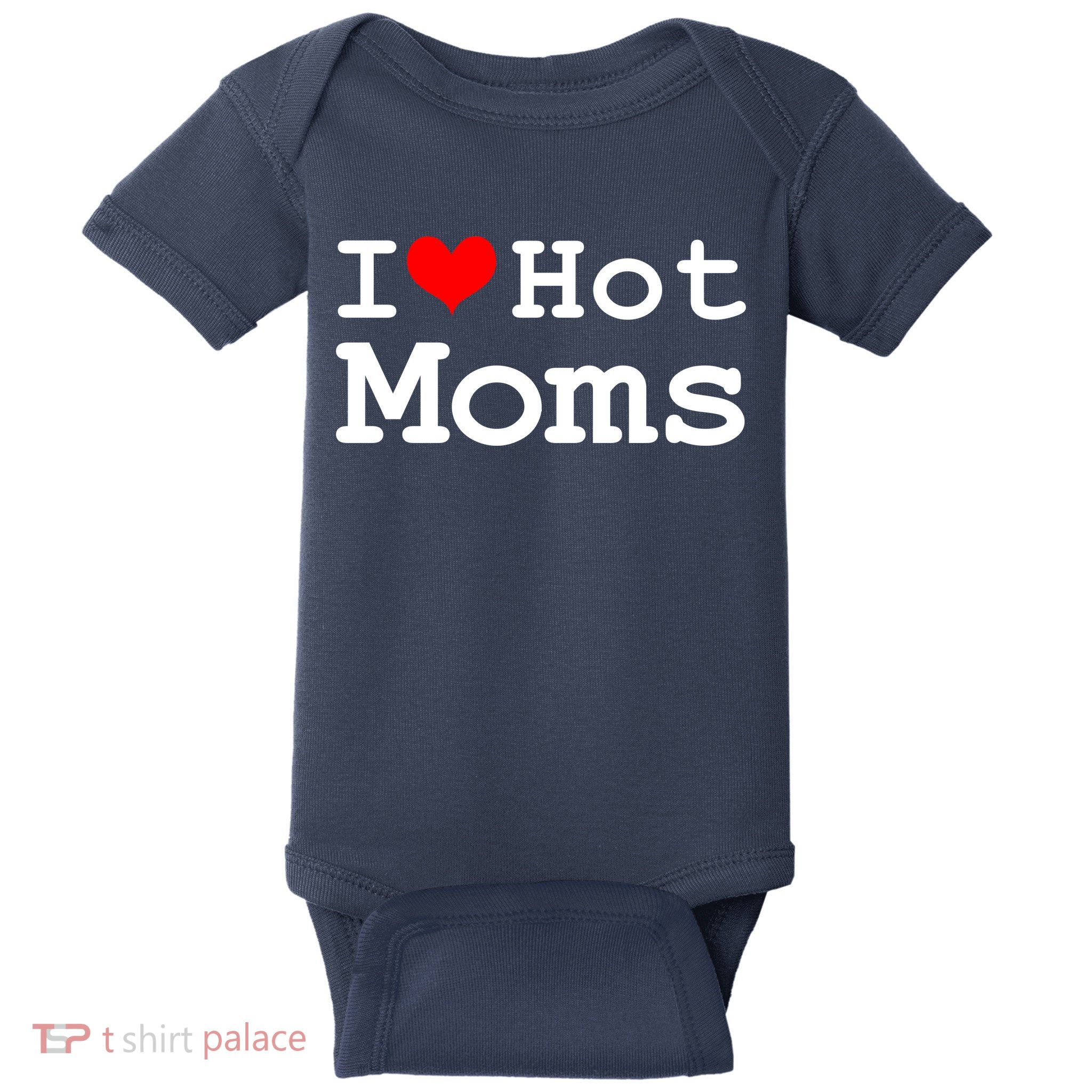 I Heart Hot Moms Baby Bodysuit