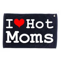 I Heart Hot Moms Grommeted Golf Towel