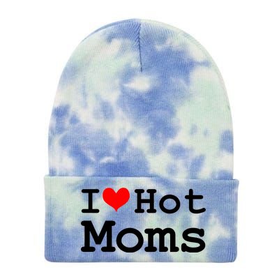 I Heart Hot Moms Tie Dye 12in Knit Beanie