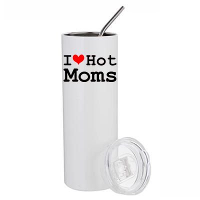 I Heart Hot Moms Stainless Steel Tumbler