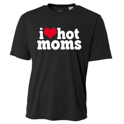 I Heart Hot Moms Funny Meme Cooling Performance Crew T-Shirt