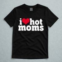 I Heart Hot Moms Funny Meme T-Shirt