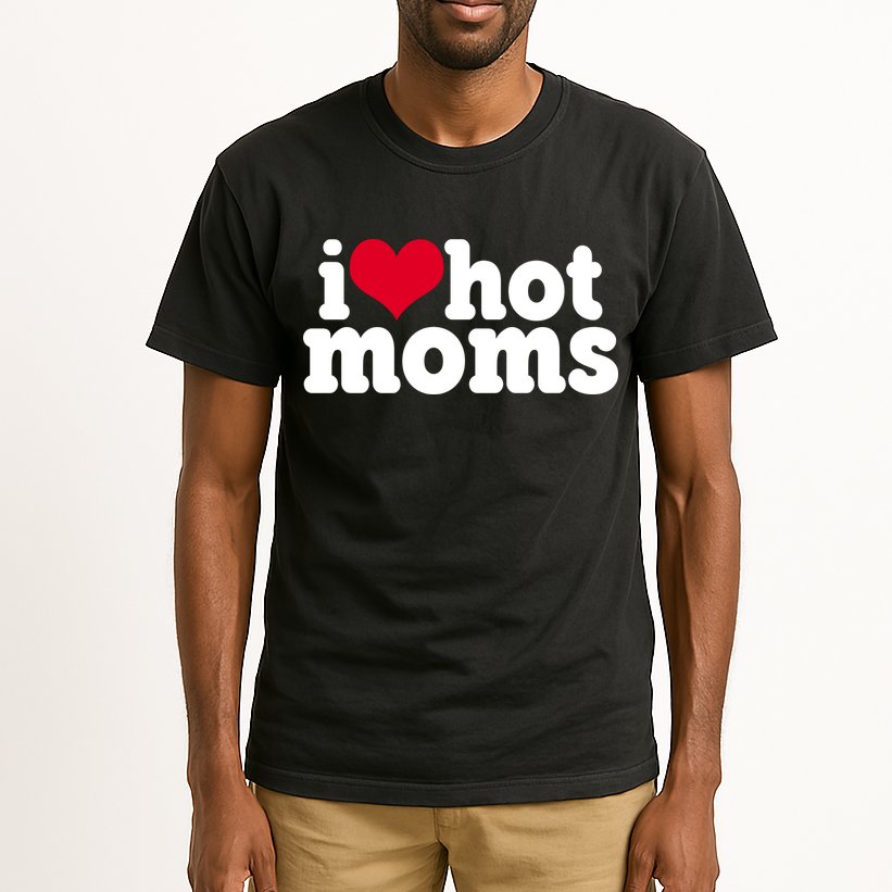 I Heart Hot Moms Funny Meme Tall T-Shirt