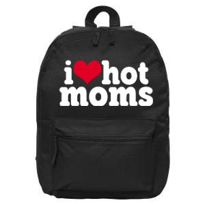 I Heart Hot Moms Funny Meme 16 in Basic Backpack