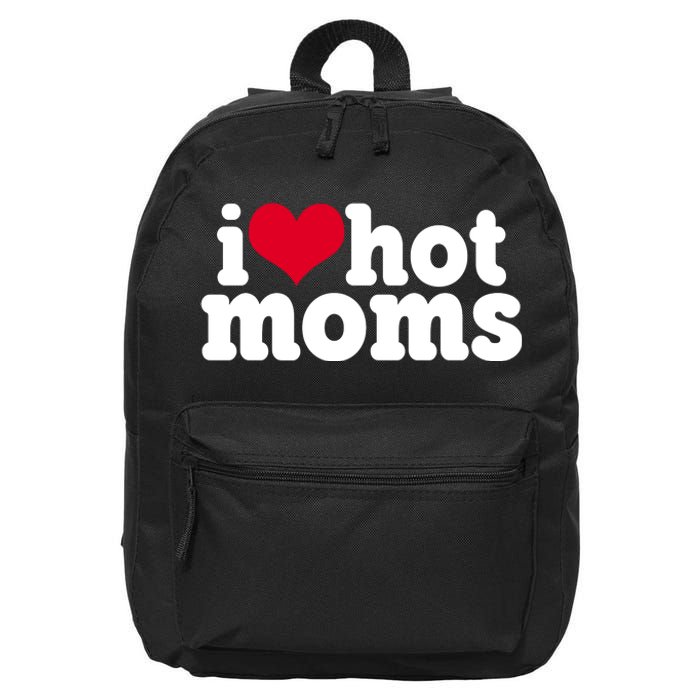 I Heart Hot Moms Funny Meme 16 in Basic Backpack