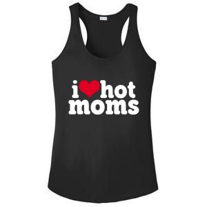 I Heart Hot Moms Funny Meme Ladies PosiCharge Competitor Racerback Tank