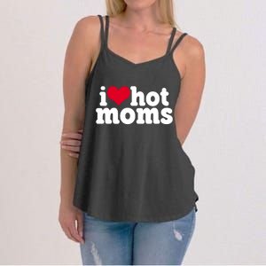 I Heart Hot Moms Funny Meme Women's Strappy Tank