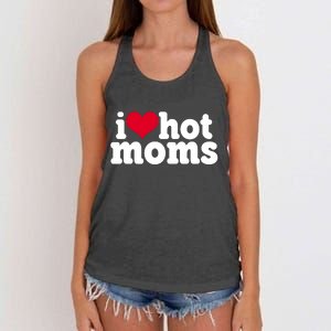 I Heart Hot Moms Funny Meme Women's Knotted Racerback Tank