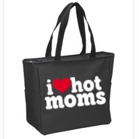 I Heart Hot Moms Funny Meme Zip Tote Bag