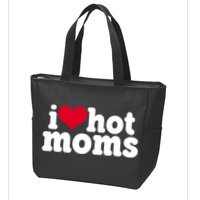 I Heart Hot Moms Funny Meme Zip Tote Bag