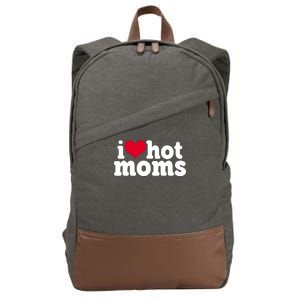 I Heart Hot Moms Funny Meme Cotton Canvas Backpack