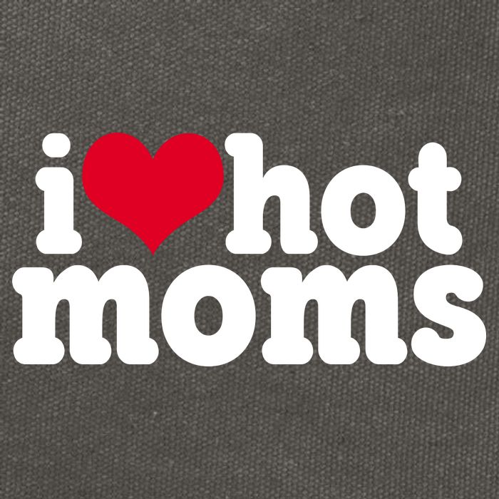 I Heart Hot Moms Funny Meme Cotton Canvas Backpack