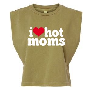 I Heart Hot Moms Funny Meme Garment-Dyed Women's Muscle Tee