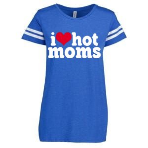 I Heart Hot Moms Funny Meme Enza Ladies Jersey Football T-Shirt