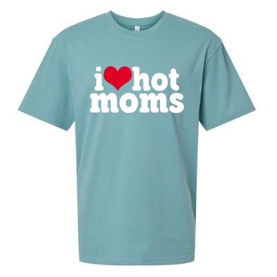 I Heart Hot Moms Funny Meme Sueded Cloud Jersey T-Shirt