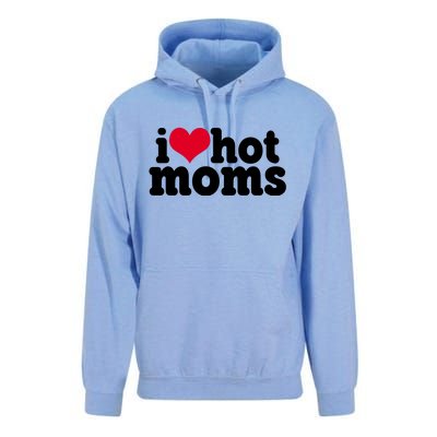 I Heart Hot Moms Funny Meme Unisex Surf Hoodie