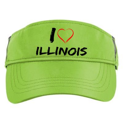 I Heart Illinois  Adult Drive Performance Visor