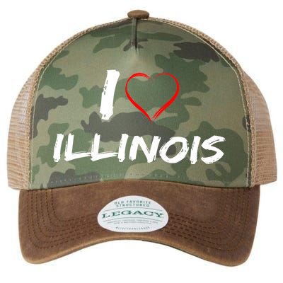 I Heart Illinois  Legacy Tie Dye Trucker Hat