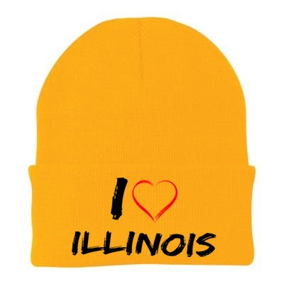 I Heart Illinois  Knit Cap Winter Beanie