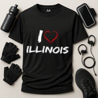 I Heart Illinois  Cooling Performance Crew T-Shirt