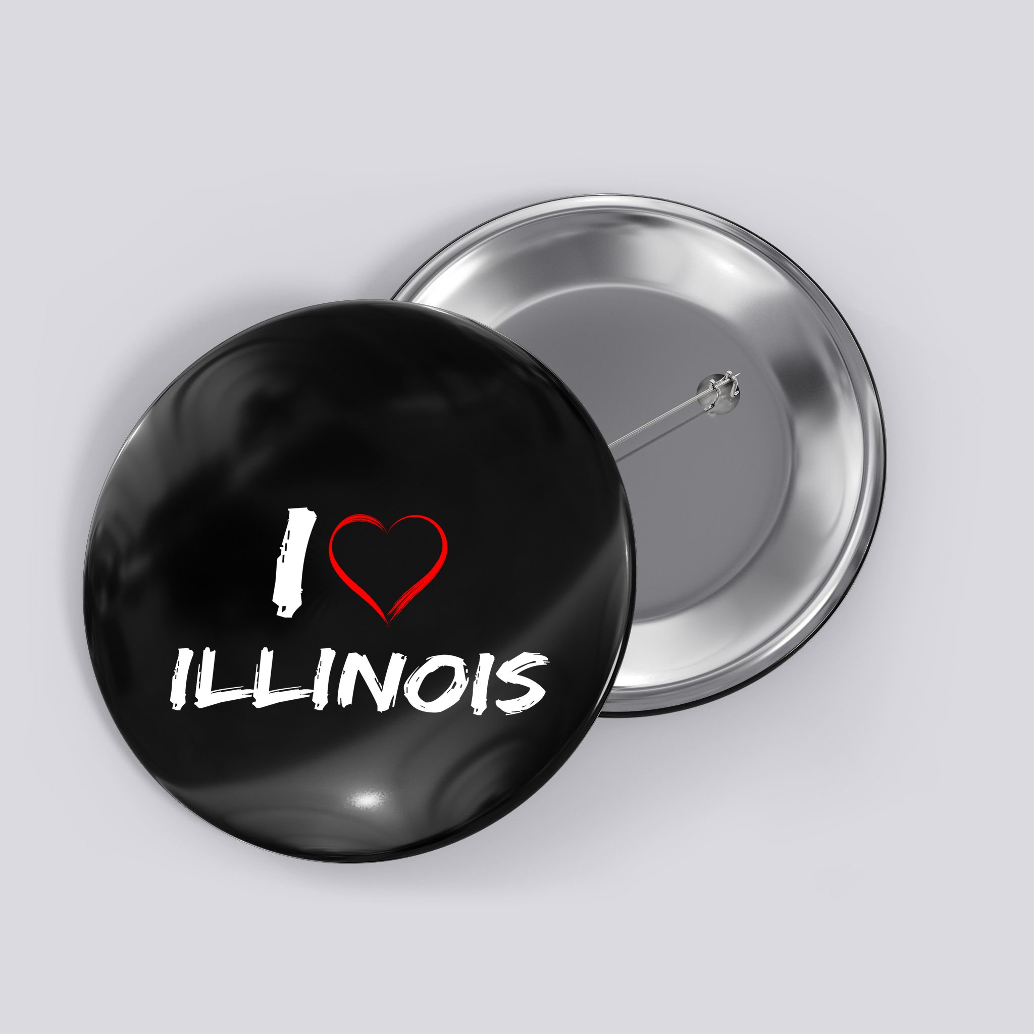 I Heart Illinois  Button