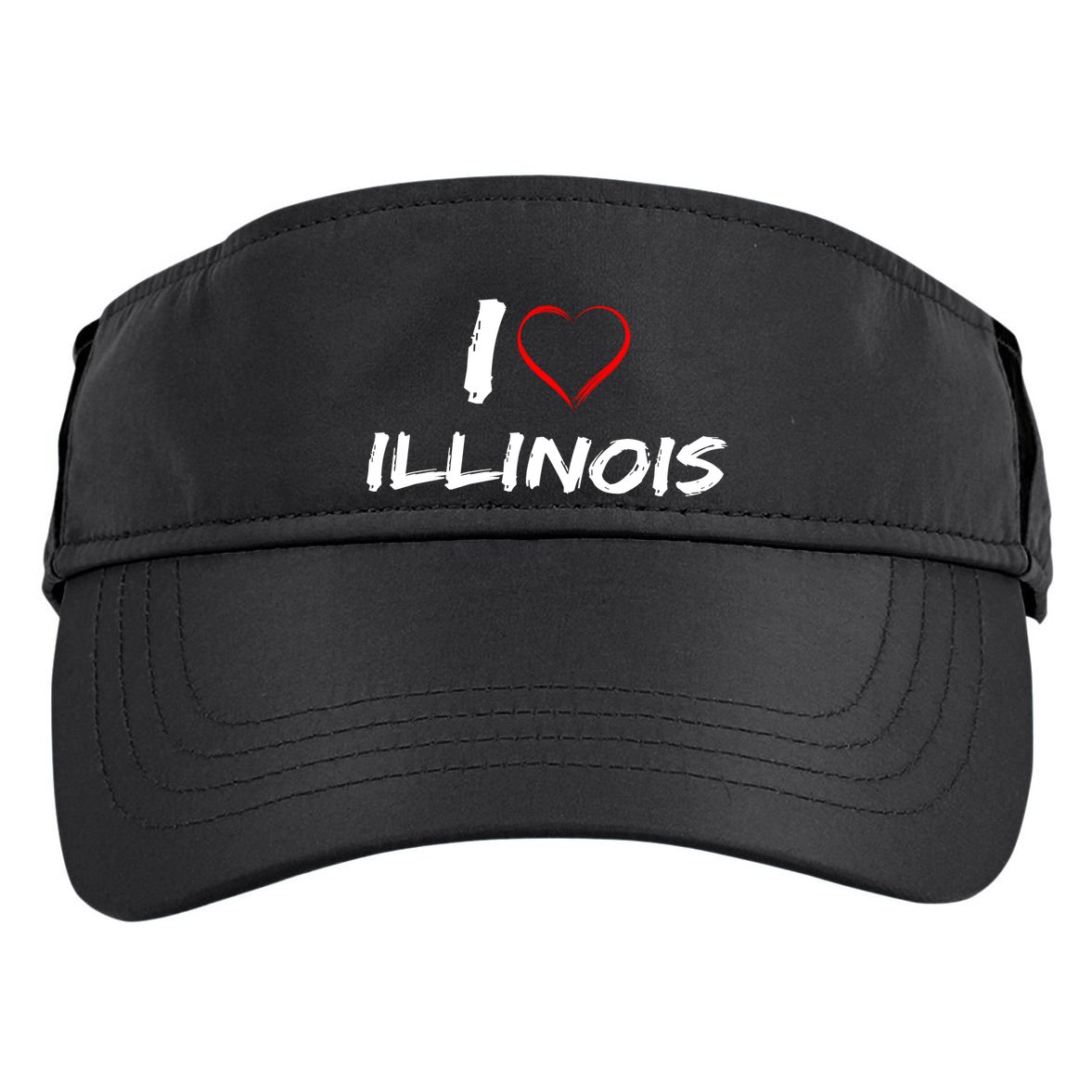 I Heart Illinois  Adult Drive Performance Visor