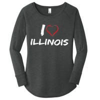 I Heart Illinois  Women's Perfect Tri Tunic Long Sleeve Shirt