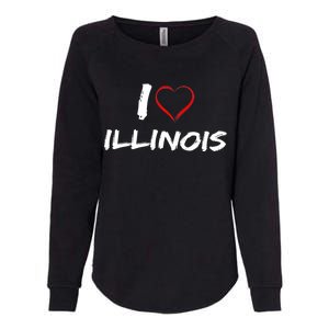 I Heart Illinois  Womens California Wash Sweatshirt