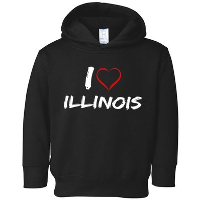 I Heart Illinois  Toddler Hoodie