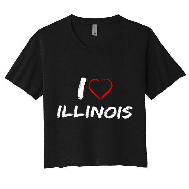 I Heart Illinois  Crop Top